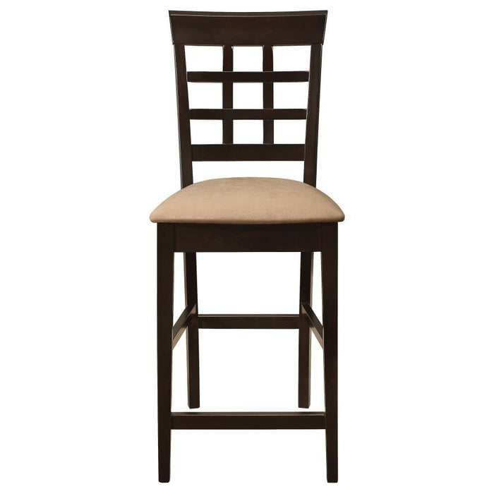 Gabriel - Lattice Back Counter Chair (Set of 2) - Cappuccino - Premium Stool Sets from CoasterEveryday - Just $239! Shop now at Furniture Wholesale Plus  We are the best furniture store in Nashville, Hendersonville, Goodlettsville, Madison, Antioch, Mount Juliet, Lebanon, Gallatin, Springfield, Murfreesboro, Franklin, Brentwood