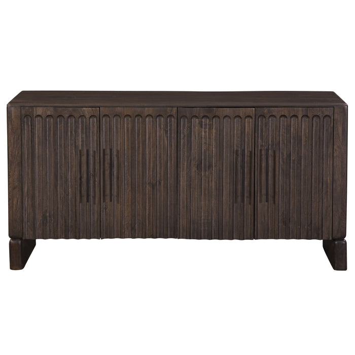 Norvell - 4-Door Sideboard - Brown – Sideboards by Steve Silver Furniture at Furniture Wholesale Plus , Nashville furniture store