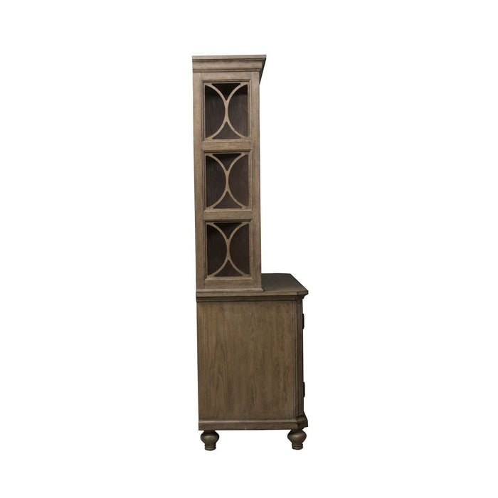 Simply Elegant - Credenza & Hutch - Heathered Taupe – Credenzas & Hutches by Liberty Furniture at Furniture Wholesale Plus , Nashville furniture store