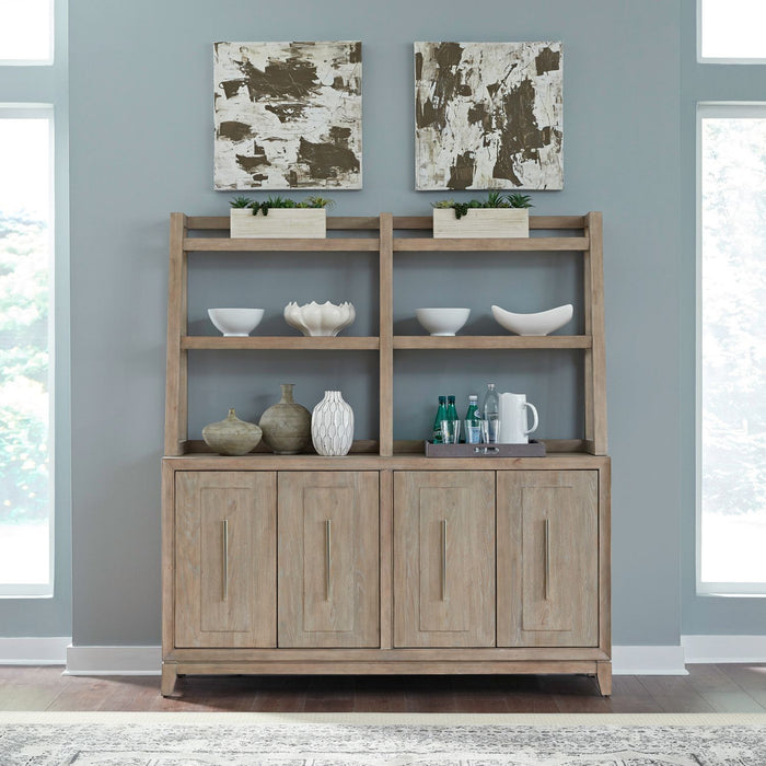Brentwood - Sideboard & Hutch - Sandstone – Hutches & Buffets by Liberty Furniture at Furniture Wholesale Plus , Nashville furniture store