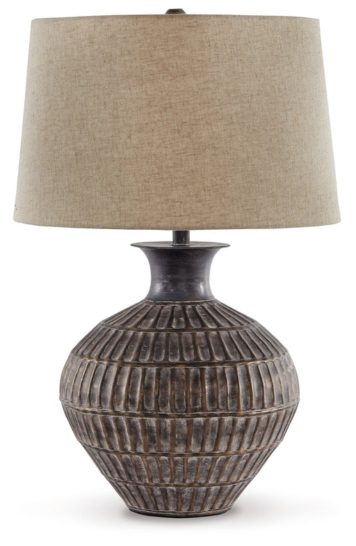 Magan - Metal Table Lamp  - Antique Bronze Finish – Table Lamps by Signature Design by Ashley® at Furniture Wholesale Plus , Nashville furniture store
