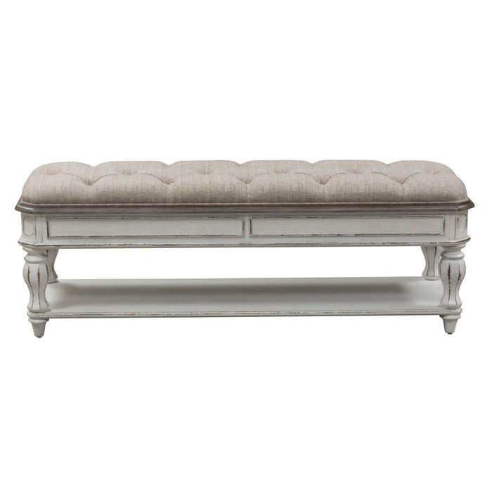 Magnolia Manor - Bed Bench - Antique White – Bed Benches by Liberty Furniture at Furniture Wholesale Plus , Nashville furniture store
