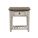 Heartland - Drawer End Table - Antique White / Tobacco Tops – End Tables by Liberty Furniture at Furniture Wholesale Plus , Nashville furniture store