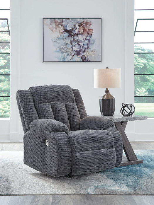 Observation - Power Rocker Recliner - Steel – Rocker Chairs by Signature Design by Ashley® at Furniture Wholesale Plus , Nashville furniture store