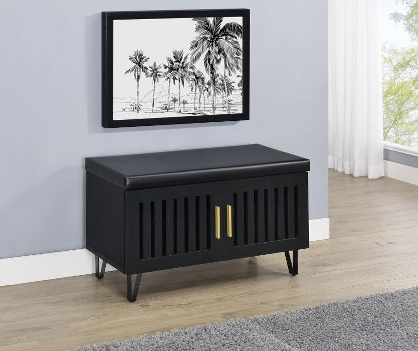 Brixton - 2-Door Padded Entryway Shoe Storage Bench - Premium Storage Benches from Coaster Fine Furniture - Just $279! Shop now at Furniture Wholesale Plus  We are the best furniture store in Nashville, Hendersonville, Goodlettsville, Madison, Antioch, Mount Juliet, Lebanon, Gallatin, Springfield, Murfreesboro, Franklin, Brentwood