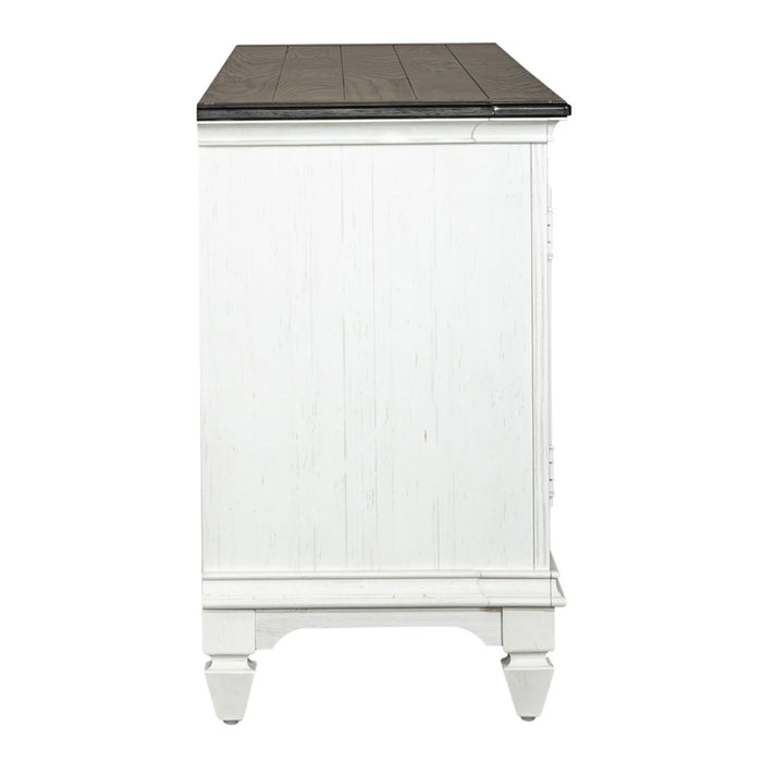 Allyson Park - Entertainment TV Stand - Wirebrushed White / Charcoal – TV Stands by Liberty Furniture at Furniture Wholesale Plus , Nashville furniture store