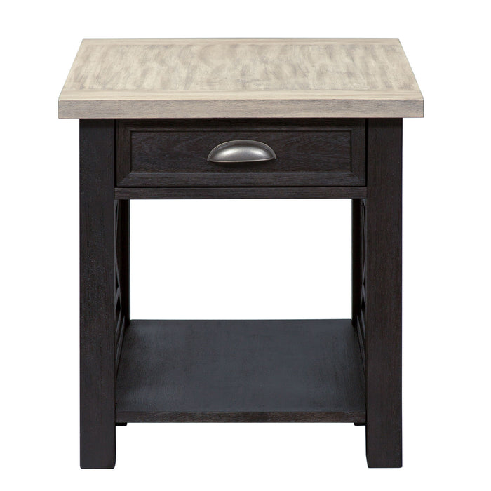 Heatherbrook - 3 Piece Table Set (1 Lift Top Cocktail 2 End Tables) - Charcoal & Ash – Table Sets by Liberty Furniture at Furniture Wholesale Plus , Nashville furniture store