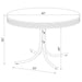 Retro - Round Wood Top Dining Table - White And Chrome – Dining Tables by CoasterEveryday at Furniture Wholesale Plus , Nashville furniture store