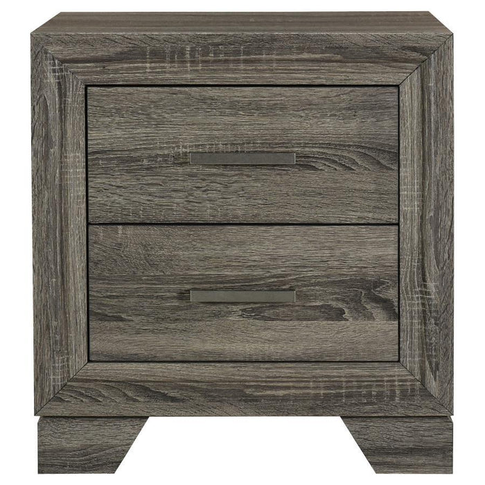 Wright - 2-Drawer Nightstand Bedside Table - Brown Oak – Accent Nightstands by Coaster Fine Furniture at Furniture Wholesale Plus , Nashville furniture store