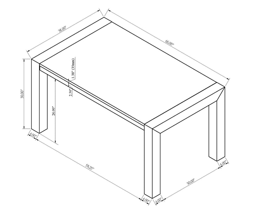 Jules - Faux Marble Dining Table - Charcoal / White – Dining Tables by Crown Mark at Furniture Wholesale Plus , Nashville furniture store