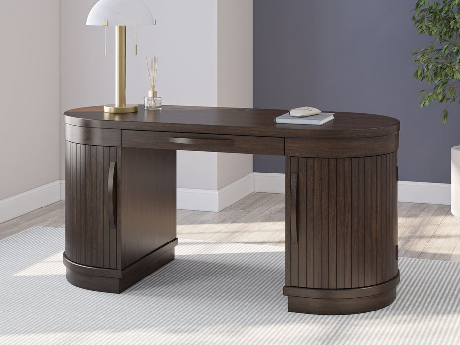 Korestone - Home Office Desk - Warm Brown – Writing Desks by Signature Design by Ashley® at Furniture Wholesale Plus , Nashville furniture store