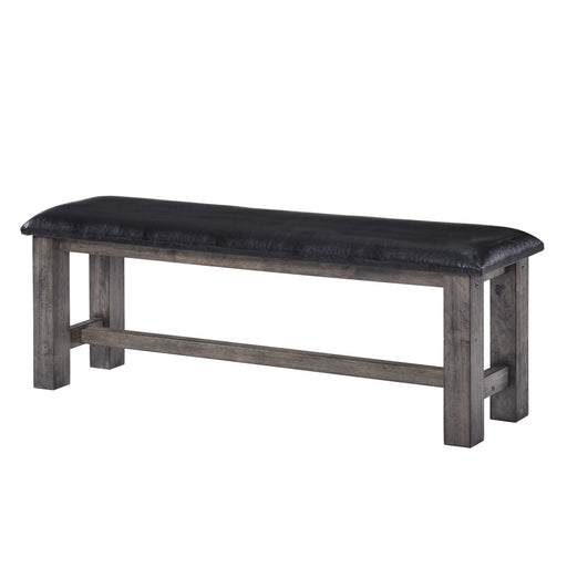 Nathan - Bench With PU Padded Seat - Gray Oak – Upholstered Benches by Elements International at Furniture Wholesale Plus , Nashville furniture store
