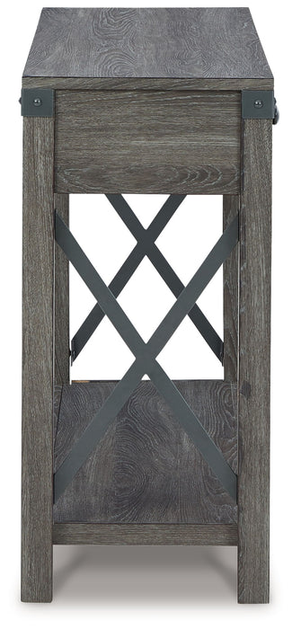 Freedan - Console Sofa Table - Grayish Brown – Sofa Tables by Signature Design by Ashley® at Furniture Wholesale Plus , Nashville furniture store