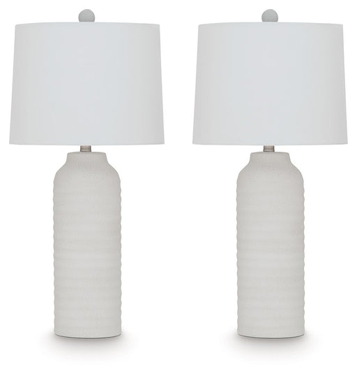 Vauville - Poly Table Lamp (Set of 2) - White – Table Lamps by Signature Design by Ashley® at Furniture Wholesale Plus , Nashville furniture store