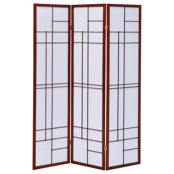 Katerina - 3-Panel Room Divider Folding Shoji Screen - Cherry – Room Dividers by CoasterEveryday at Furniture Wholesale Plus , Nashville furniture store