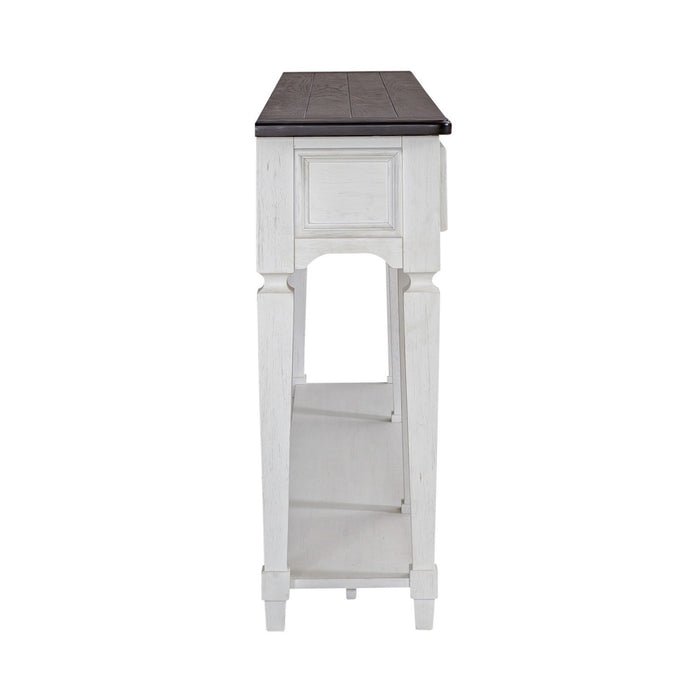 Allyson Park - Hall Table - Wirebrushed White / Charcoal – Console Tables by Liberty Furniture at Furniture Wholesale Plus , Nashville furniture store