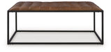 Junsor - Cocktail Ottoman - Brown / Black – Coffee Table Ottomans by Signature Design by Ashley® at Furniture Wholesale Plus , Nashville furniture store
