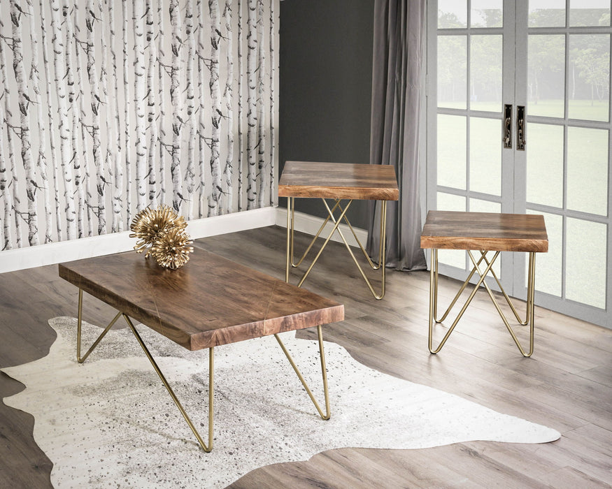 Walter - 3 Piece Table Set - Brown – Table Sets by Steve Silver Furniture at Furniture Wholesale Plus , Nashville furniture store