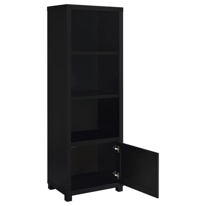 Jupiter - 3-Shelf Engineered Wood Media Tower - Black – Standard Bookcases by Coaster Fine Furniture at Furniture Wholesale Plus , Nashville furniture store