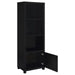 Jupiter - 3-Shelf Engineered Wood Media Tower - Black – Standard Bookcases by Coaster Fine Furniture at Furniture Wholesale Plus , Nashville furniture store