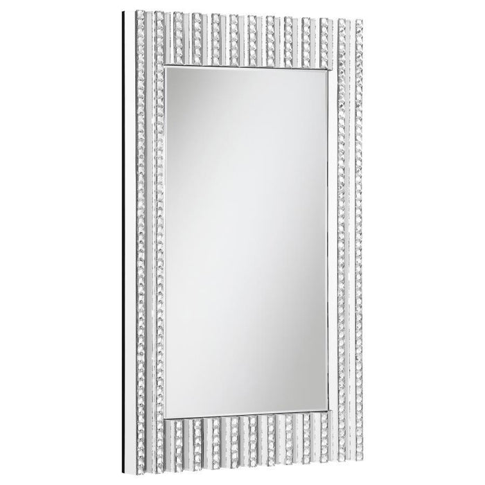 Aideen - Acrylic Crystal Wall Mirror - Silver - Premium Wall Mirrors from CoasterElevations - Just $469! Shop now at Furniture Wholesale Plus  We are the best furniture store in Nashville, Hendersonville, Goodlettsville, Madison, Antioch, Mount Juliet, Lebanon, Gallatin, Springfield, Murfreesboro, Franklin, Brentwood