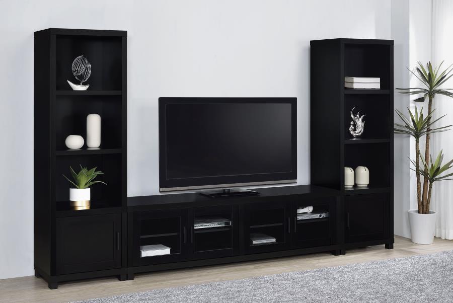 Jupiter - 3 Piece Entertainment Center TV Stand - Black - Premium Entertainment Centers from Coaster Fine Furniture - Just $1069! Shop now at Furniture Wholesale Plus  We are the best furniture store in Nashville, Hendersonville, Goodlettsville, Madison, Antioch, Mount Juliet, Lebanon, Gallatin, Springfield, Murfreesboro, Franklin, Brentwood