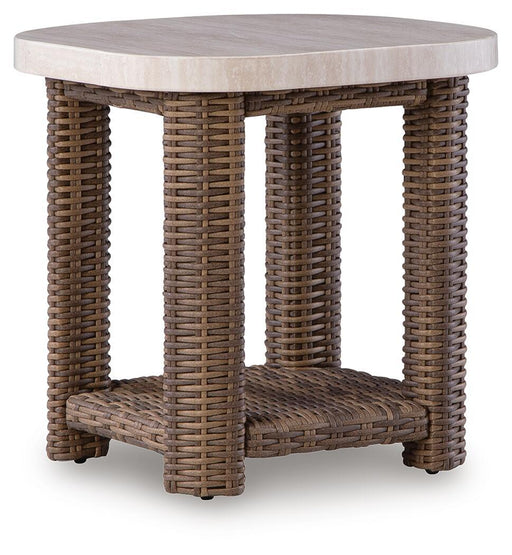 Dolan Creek - Square End Table - Beige / Brown – End Tables by Signature Design by Ashley® at Furniture Wholesale Plus , Nashville furniture store