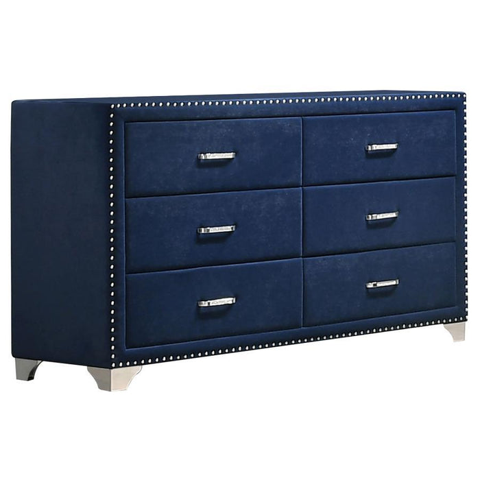 Melody - 6-Drawer Upholstered Dresser – Dressers by CoasterEveryday at Furniture Wholesale Plus , Nashville furniture store
