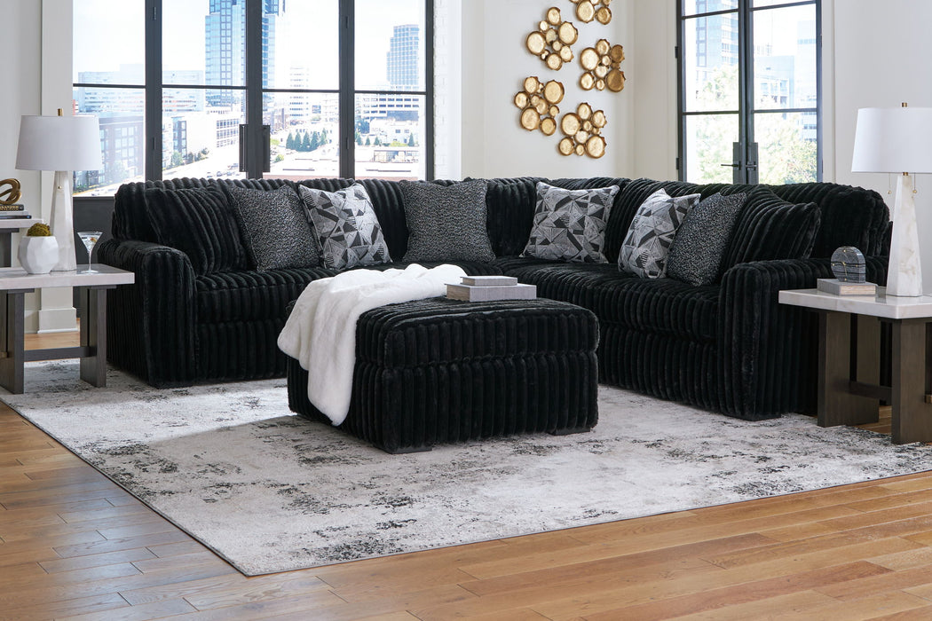 Midnight-Madness - Sectional Set – 4 Piece Living Room Sets by Signature Design by Ashley® at Furniture Wholesale Plus , Nashville furniture store