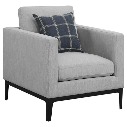 Apperson - Upholstered Track Arm Accent Chair - Light Gray - Premium Arm Chairs from CoasterElevations - Just $639! Shop now at Furniture Wholesale Plus  We are the best furniture store in Nashville, Hendersonville, Goodlettsville, Madison, Antioch, Mount Juliet, Lebanon, Gallatin, Springfield, Murfreesboro, Franklin, Brentwood
