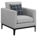 Apperson - Upholstered Track Arm Accent Chair - Light Gray - Premium Arm Chairs from CoasterElevations - Just $639! Shop now at Furniture Wholesale Plus  We are the best furniture store in Nashville, Hendersonville, Goodlettsville, Madison, Antioch, Mount Juliet, Lebanon, Gallatin, Springfield, Murfreesboro, Franklin, Brentwood