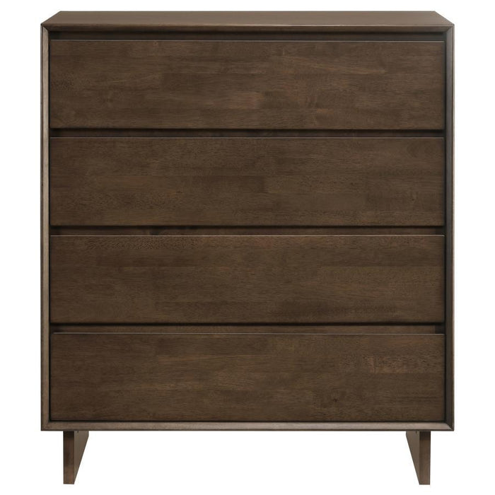 Glenwood - 4-Drawer Chest Of Drawers - Warm Brown – Accent Chests by Coaster Fine Furniture at Furniture Wholesale Plus , Nashville furniture store