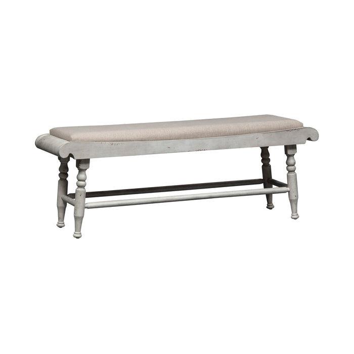 Whitney - Bench - Antique Linen / Weathered Gray – Upholstered Benches by Liberty Furniture at Furniture Wholesale Plus , Nashville furniture store