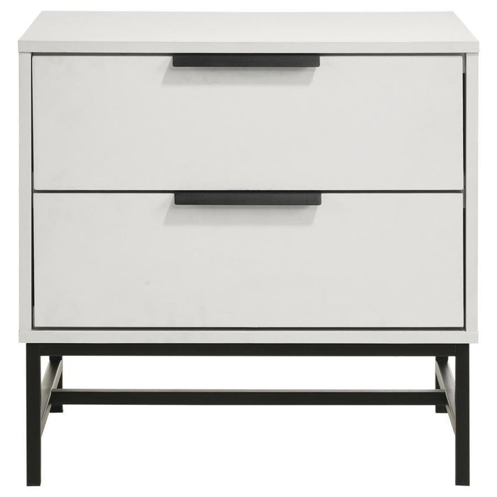 Sonora - 2-Drawer Nightstand Bedside Table - White – Accent Nightstands by Coaster Fine Furniture at Furniture Wholesale Plus , Nashville furniture store