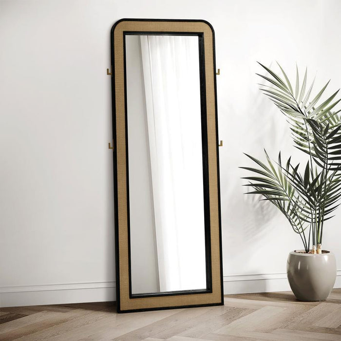 Arini - Cane Weave Full Length Standing Floor Mirror – Floor Mirrors by Coaster Fine Furniture at Furniture Wholesale Plus , Nashville furniture store
