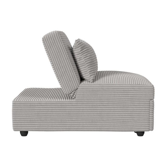 Pluto - Chair With Kidney Pillow, Klik Klak And Pop Up - Coronado Gray – Armless Chairs by Elements International at Furniture Wholesale Plus , Nashville furniture store