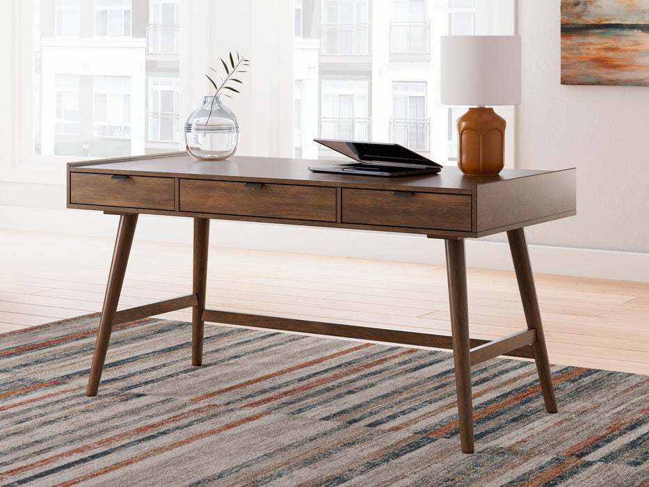 Lyncott - 3 Pc. - Home Office Desk, Chair, Bookcase - Brown – 3 Piece Home Office Sets by Signature Design by Ashley® at Furniture Wholesale Plus , Nashville furniture store