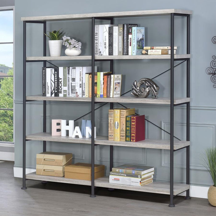 Analiese - 4-Shelf Double Bookshelf - Premium Standard Bookcases from CoasterEveryday - Just $309! Shop now at Furniture Wholesale Plus  We are the best furniture store in Nashville, Hendersonville, Goodlettsville, Madison, Antioch, Mount Juliet, Lebanon, Gallatin, Springfield, Murfreesboro, Franklin, Brentwood