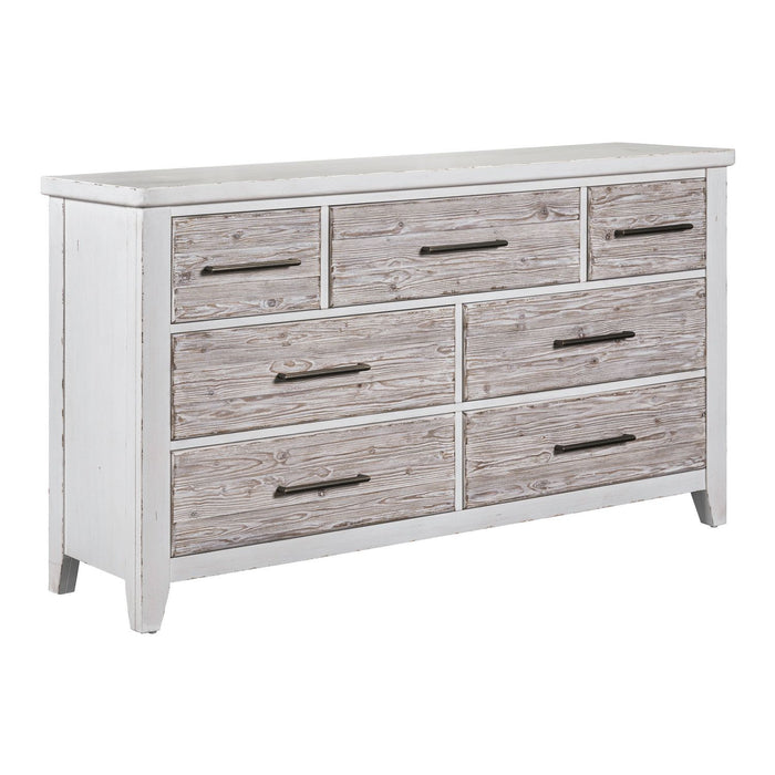 Backroads - 7 Drawer Dresser - Weathered White – Dressers by Liberty Furniture at Furniture Wholesale Plus , Nashville furniture store