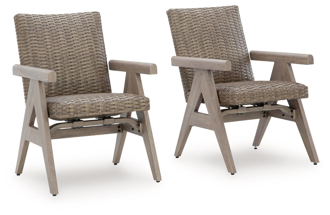 Cliff Trails - Beige - Rocking Arm Chair (Set of 2) - Premium Chair Sets from Signature Design by Ashley® - Just $1048! Shop now at Furniture Wholesale Plus  We are the best furniture store in Nashville, Hendersonville, Goodlettsville, Madison, Antioch, Mount Juliet, Lebanon, Gallatin, Springfield, Murfreesboro, Franklin, Brentwood