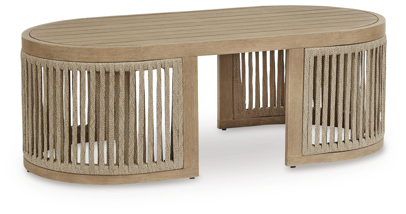Serena Shores - Rectangular Cocktail Table - Beige – Coffee Tables by Signature Design by Ashley® at Furniture Wholesale Plus , Nashville furniture store