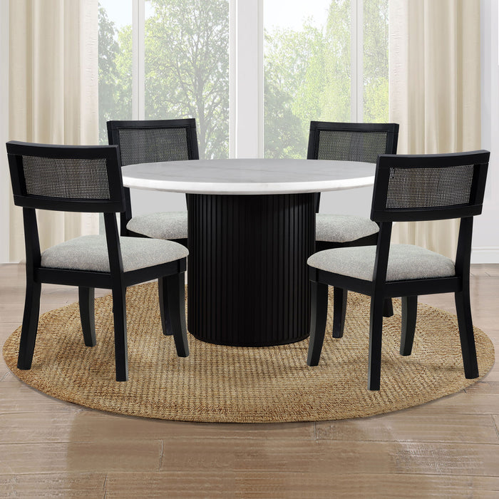 Colvin - Dining Set With Cane Chairs – 5 Piece Dining Room Sets by Steve Silver Furniture at Furniture Wholesale Plus , Nashville furniture store