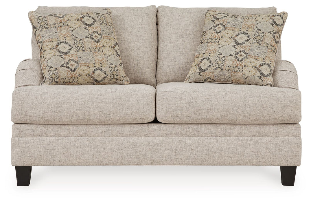 Bralynn - Loveseat - Linen – Stationary Loveseats by Ashley® at Furniture Wholesale Plus , Nashville furniture store