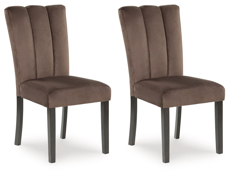 Jeshina - Dining Upholstered Side Chair (Set of 2) - Mocha – Chair Sets by Signature Design by Ashley® at Furniture Wholesale Plus , Nashville furniture store