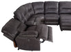 Ogden - 5 Piece Sectional - Black – Reclining Sectionals by Steve Silver Furniture at Furniture Wholesale Plus , Nashville furniture store