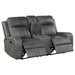 Raelynn - Upholstered Track Arm Motion Loveseat - Gray – Reclining Loveseats by Coaster Fine Furniture at Furniture Wholesale Plus , Nashville furniture store