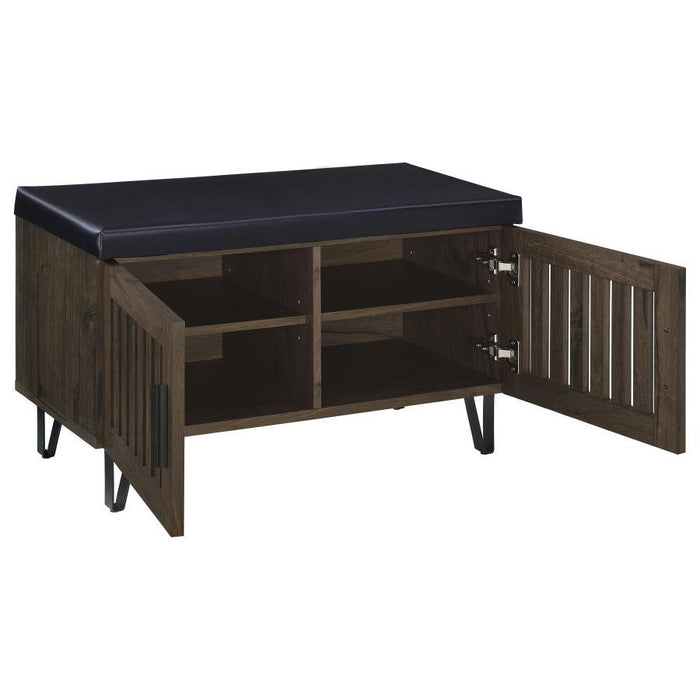 Brixton - 2-Door Padded Entryway Shoe Storage Bench - Premium Storage Benches from Coaster Fine Furniture - Just $279! Shop now at Furniture Wholesale Plus  We are the best furniture store in Nashville, Hendersonville, Goodlettsville, Madison, Antioch, Mount Juliet, Lebanon, Gallatin, Springfield, Murfreesboro, Franklin, Brentwood