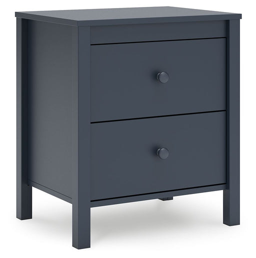 Simmenfort - Two Drawer Night Stand - Navy Blue – Nightstands by Signature Design by Ashley® at Furniture Wholesale Plus , Nashville furniture store