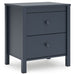 Simmenfort - Two Drawer Night Stand - Navy Blue – Nightstands by Signature Design by Ashley® at Furniture Wholesale Plus , Nashville furniture store