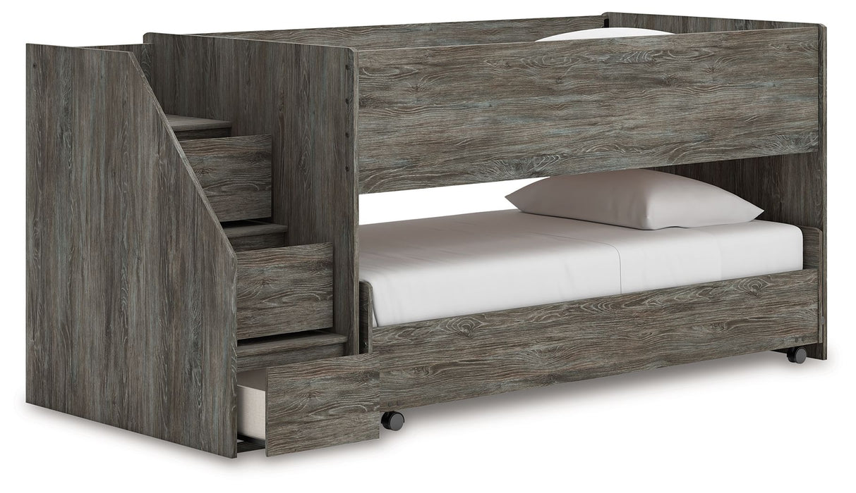 Frandern - Twin Over Twin Loft Bed - Gray – Loft Beds by Signature Design by Ashley® at Furniture Wholesale Plus , Nashville furniture store